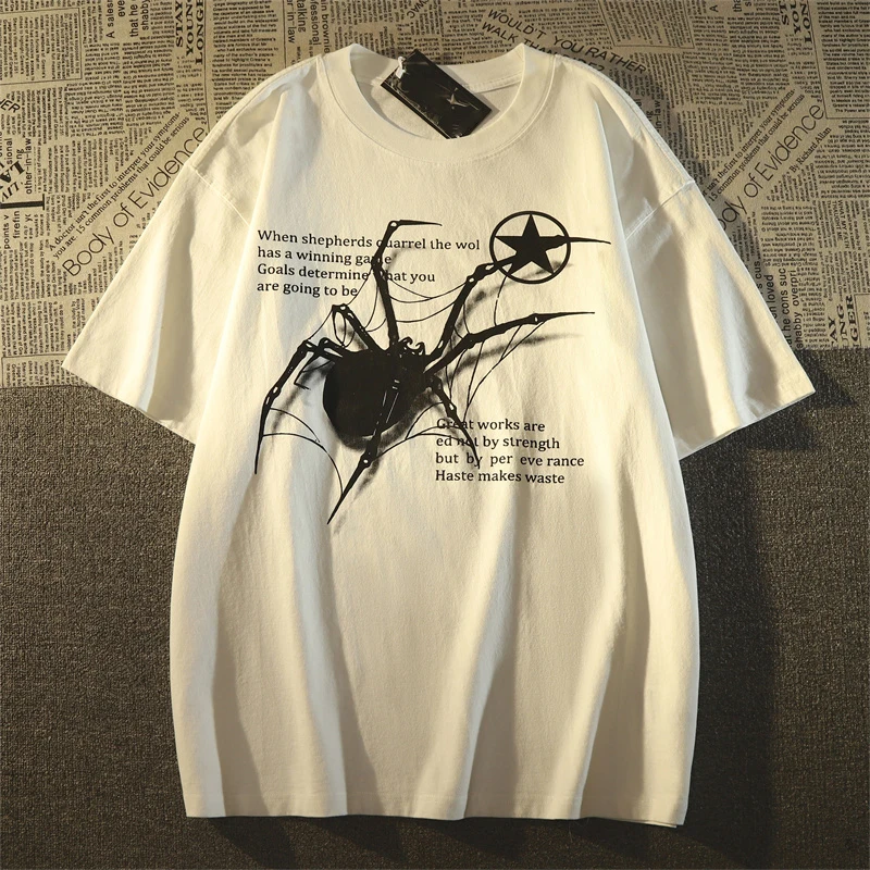 T-shirt with Spider Graphic - 2