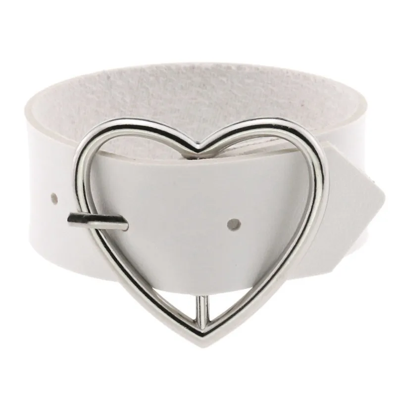 Punk White PU Leather Wristbands - 5