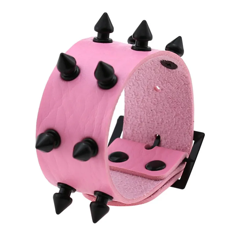 Punk Gothic Pink Wristband - 11