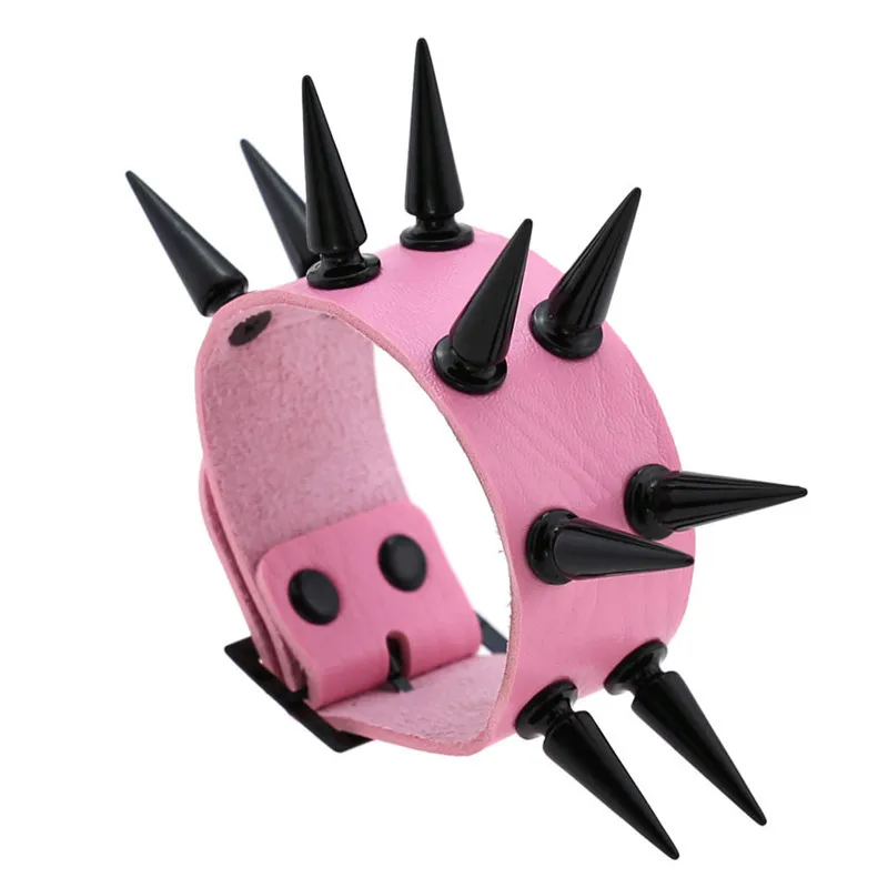 Punk Gothic Pink Wristband - 10