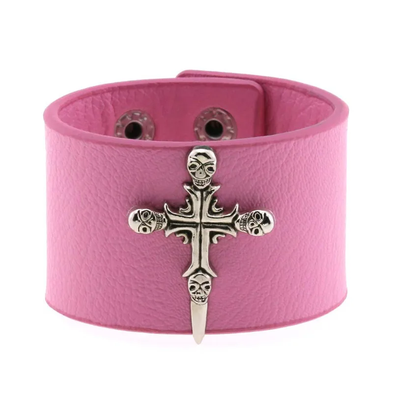 Punk Gothic Pink Wristband - 7