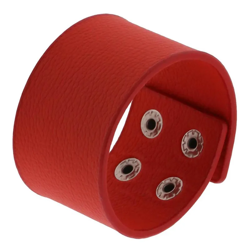 Red wristbands with spikes and rivets - 5