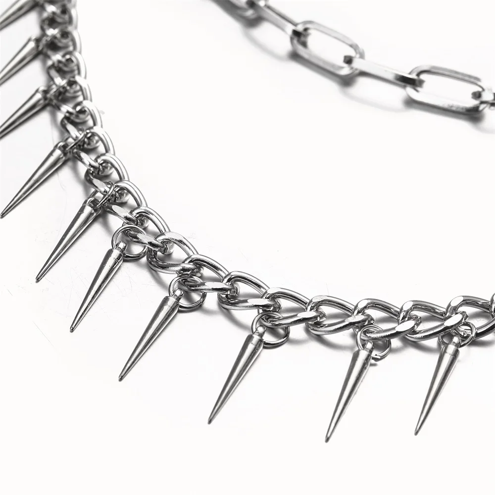 Layered Waist Chains with Spikes - 5