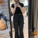 Acubi Black Flare Jeans photo review