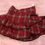 Punk E-girl Red Plaid Skirt photo review