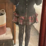 Punk E-girl Red Plaid Skirt photo review