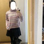 Y2k Turtleneck Striped Sweater photo review