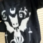 Black Gothic Cat Sweater photo review