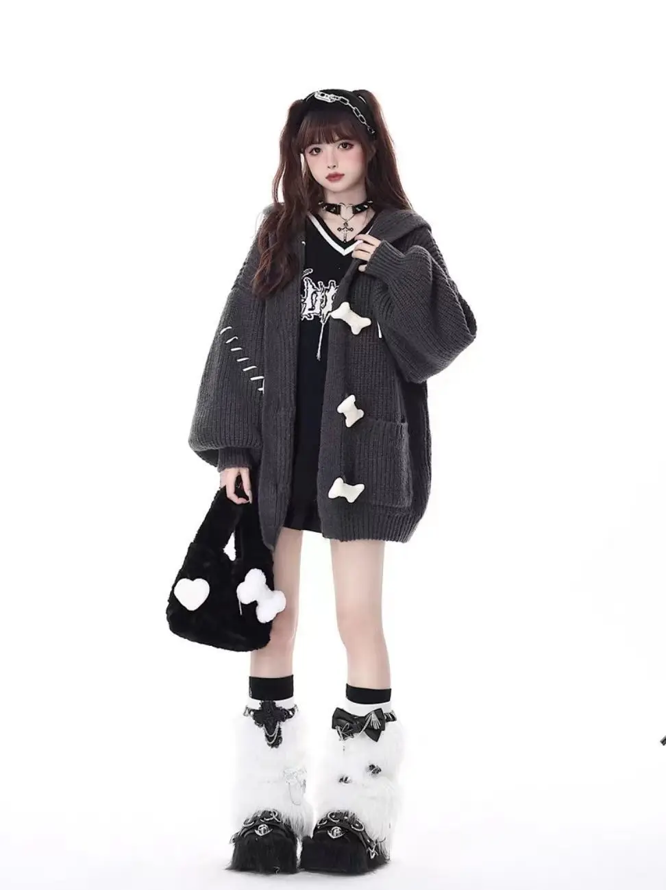 Harajuku Oversized Hooded Cardigan - 5