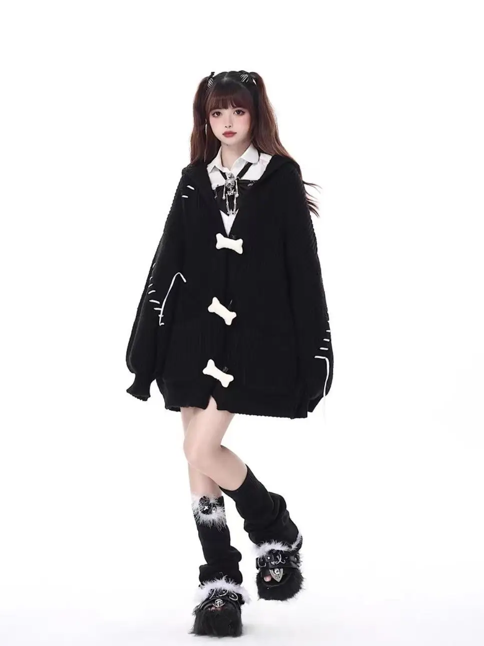 Harajuku Oversized Hooded Cardigan - 4