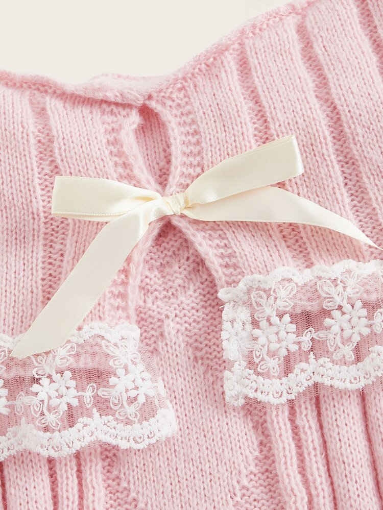 Kawaii Off Shoulder Knit Sweater - 8