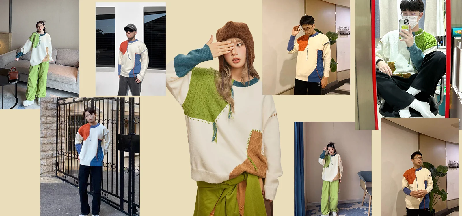 Harajuku Patchwork Pullovers - 5