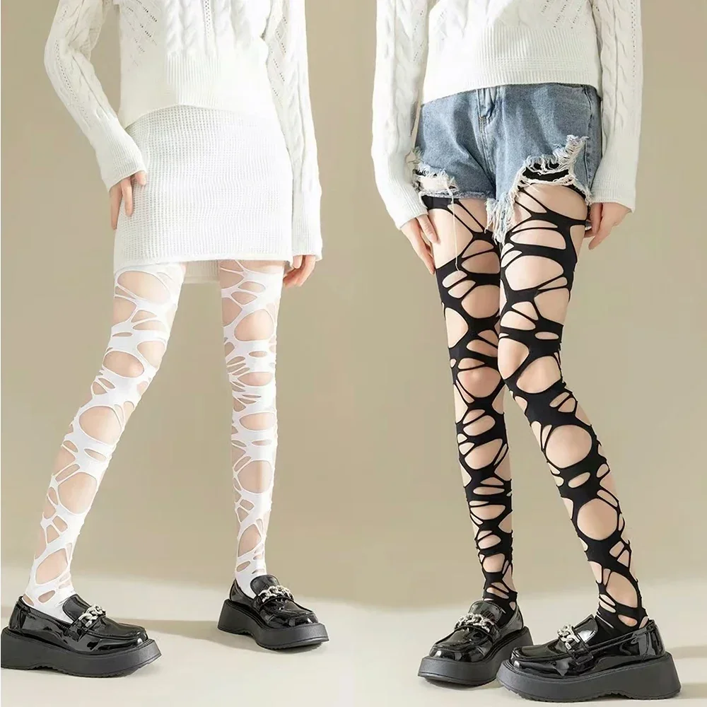 Grunge Punk Torn Tights - 4