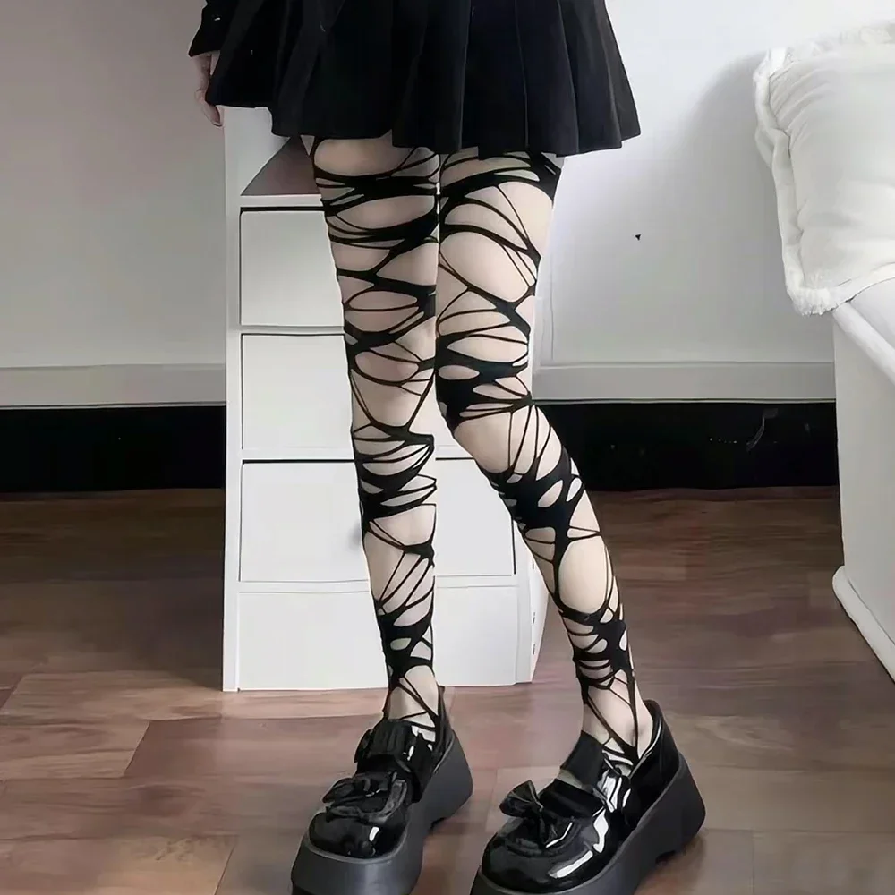 Grunge Punk Torn Tights - 5