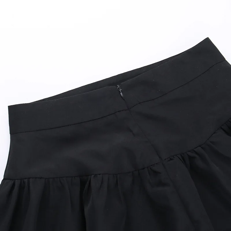 Gothic Asymmetrical Double-layered Skirt - 18