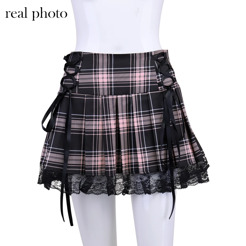 Harajuku Plaid Pleated Skirts - 1