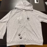 Kawaii Hoodie with Cute Gothic Cat Print photo review