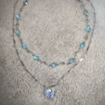 Cute Blue Crystal Butterfly Necklace photo review