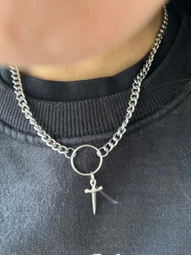 Egirl Eboy Choker with Ring Dagger and Chain photo review