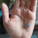 Cute Blue Crystal Butterfly Necklace photo review