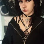 Gothic Black Velvet Choker with Cross photo review