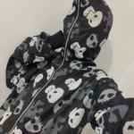 Gothic Hoodie with Skulls Print photo review