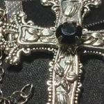 Gothic Black Velvet Choker with Cross photo review