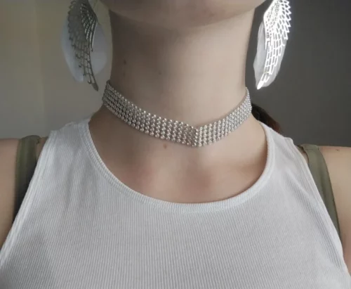 Shiny Rhinestone Collar Neck Choker photo review