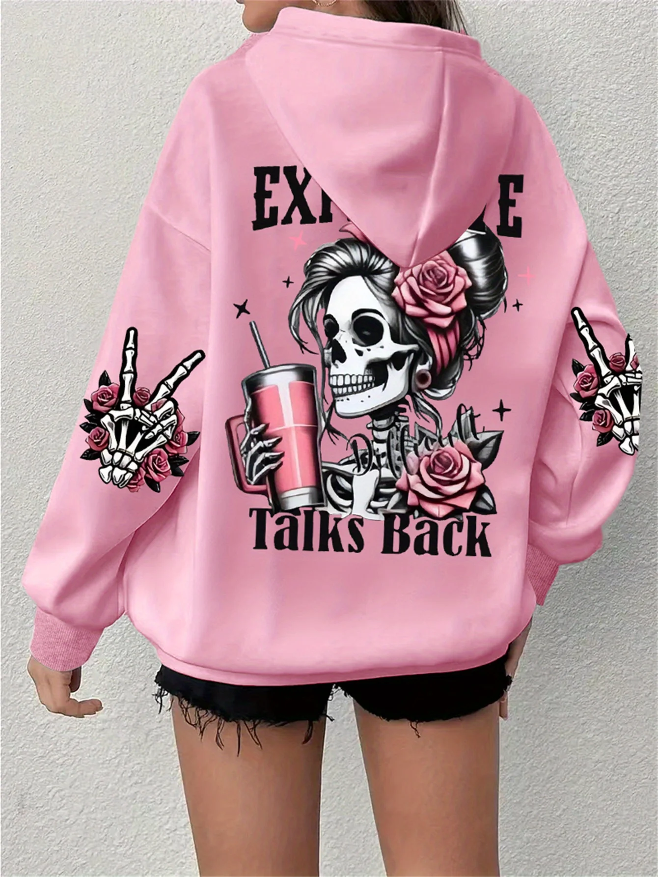 Pastellfarbener Goth-Grunge-Kapuzenpullover - 2