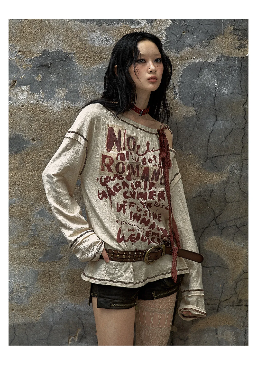 Grunge Streetwear Distressed Graphic T-Shirt - 13