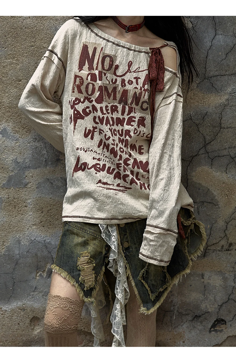 Grunge Streetwear Distressed Graphic T-Shirt - 18