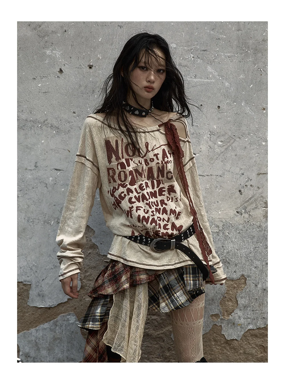 Grunge Streetwear Distressed Graphic T-Shirt - 7