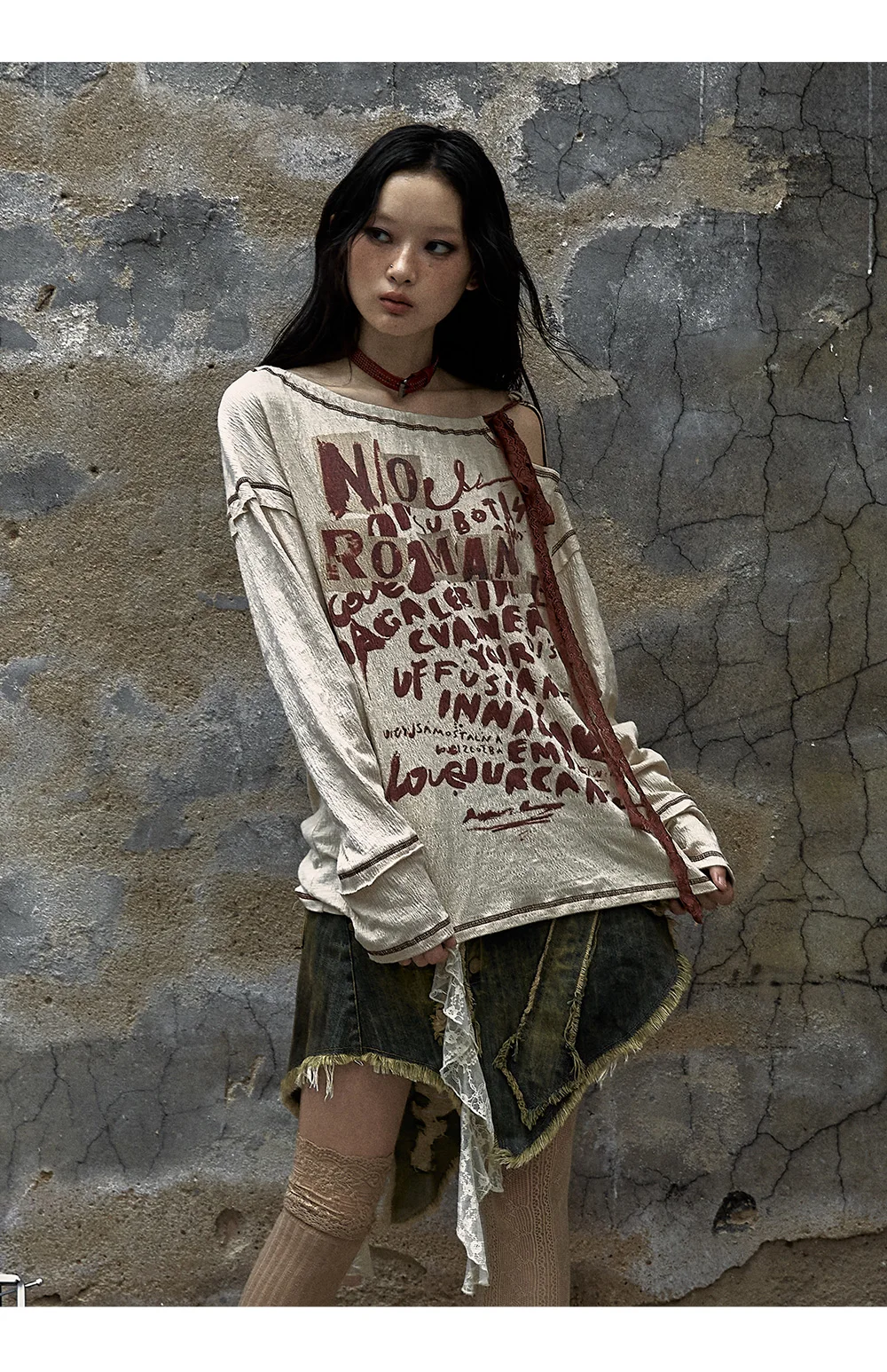 Grunge Streetwear Distressed Graphic T-Shirt - 15