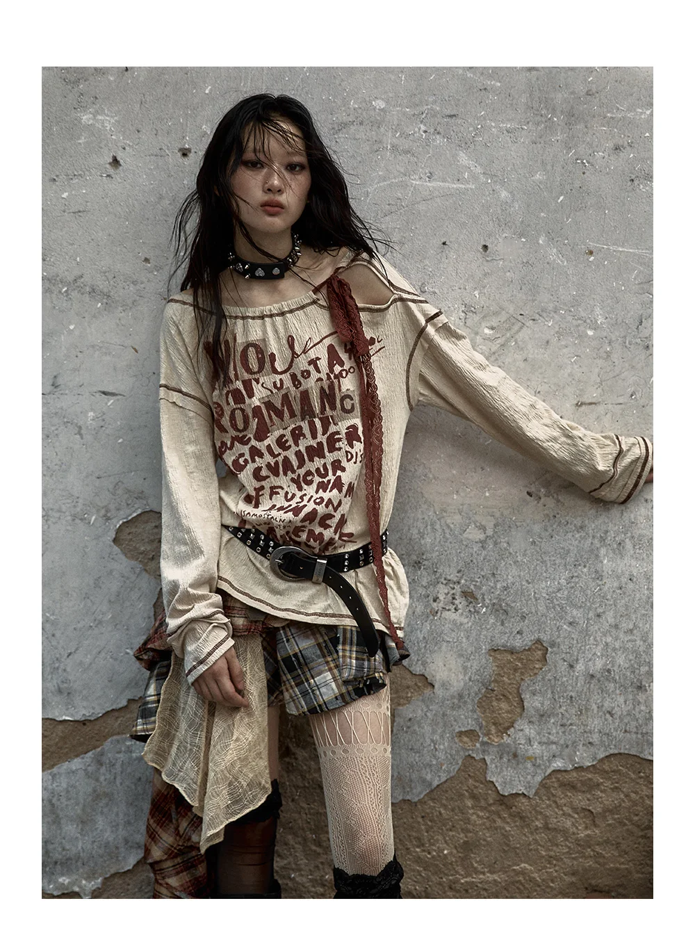 Grunge Streetwear Distressed Graphic T-Shirt - 8