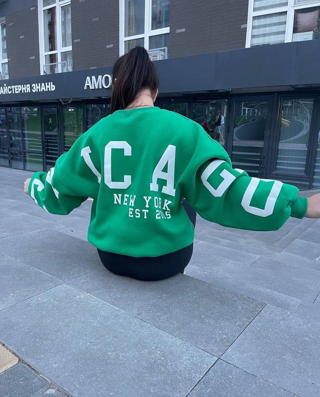 Streetwear Athleisure Sweatshirt in Übergröße - 10