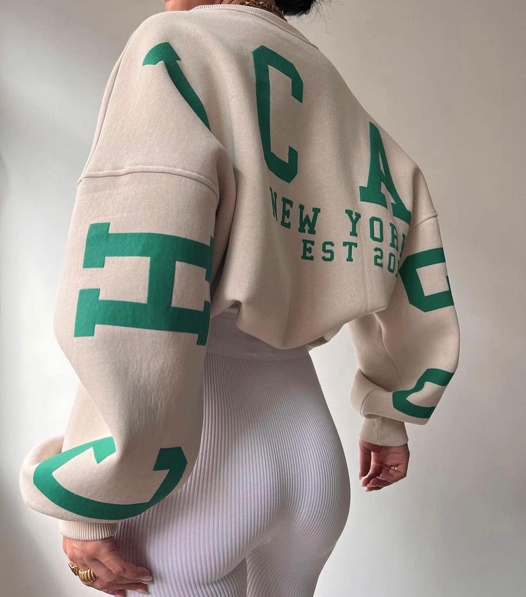 Streetwear Athleisure Sweatshirt in Übergröße - 5