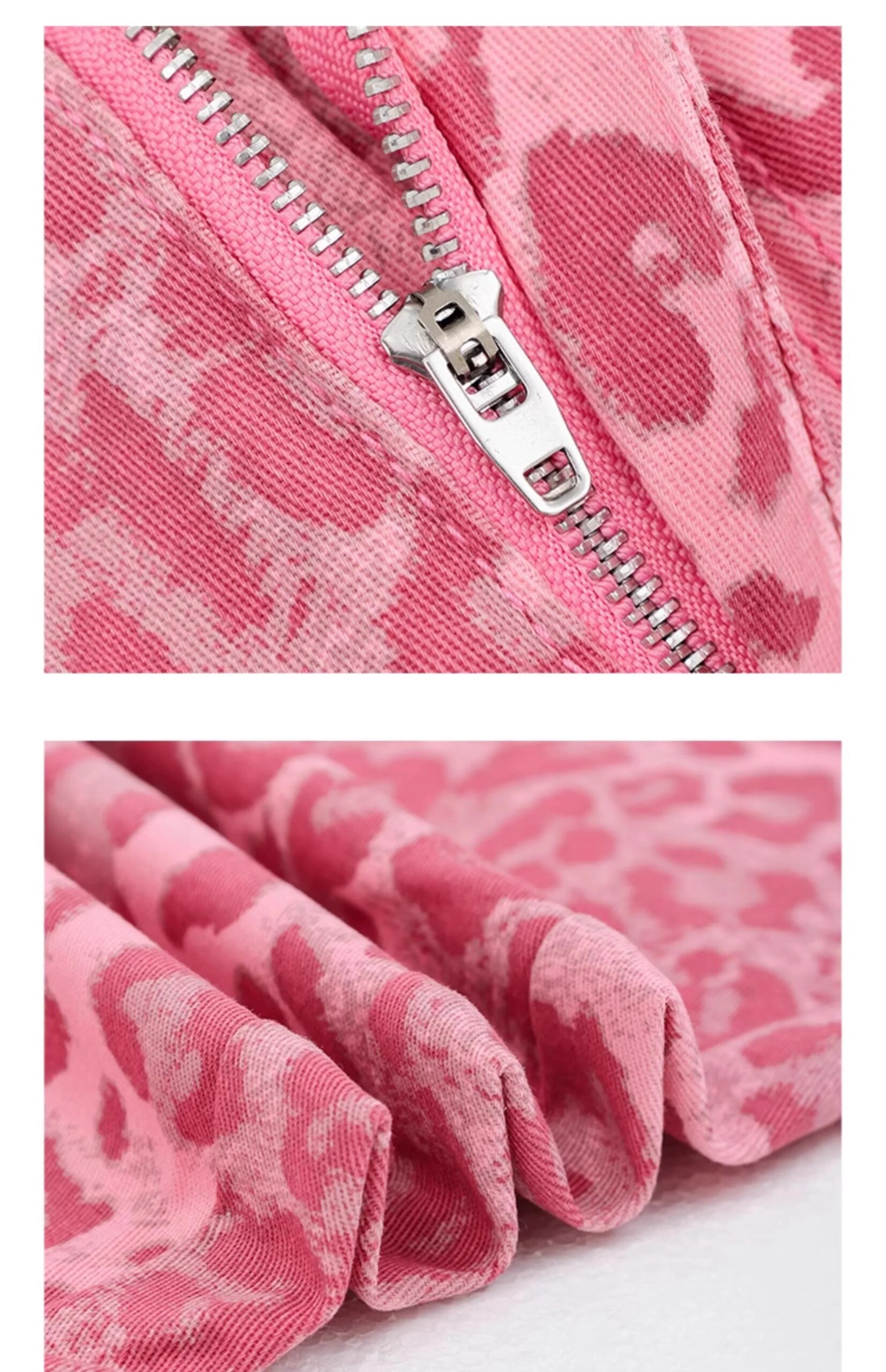 Y2K Kawaii Leopard-Print Wide-Leg Pants - 3