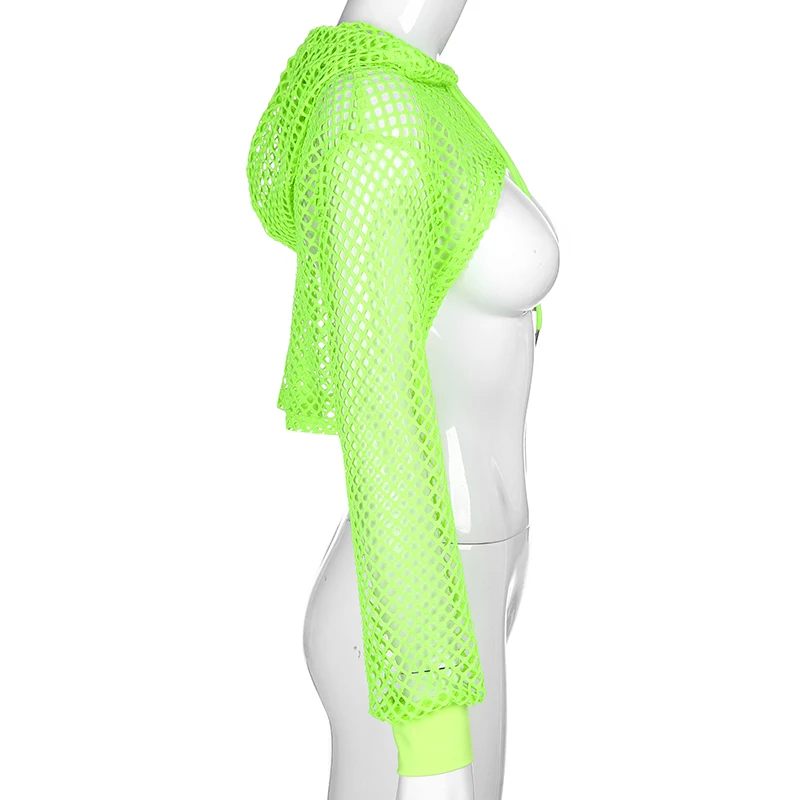 Gothic Punk Fishnet Crop Top - 17