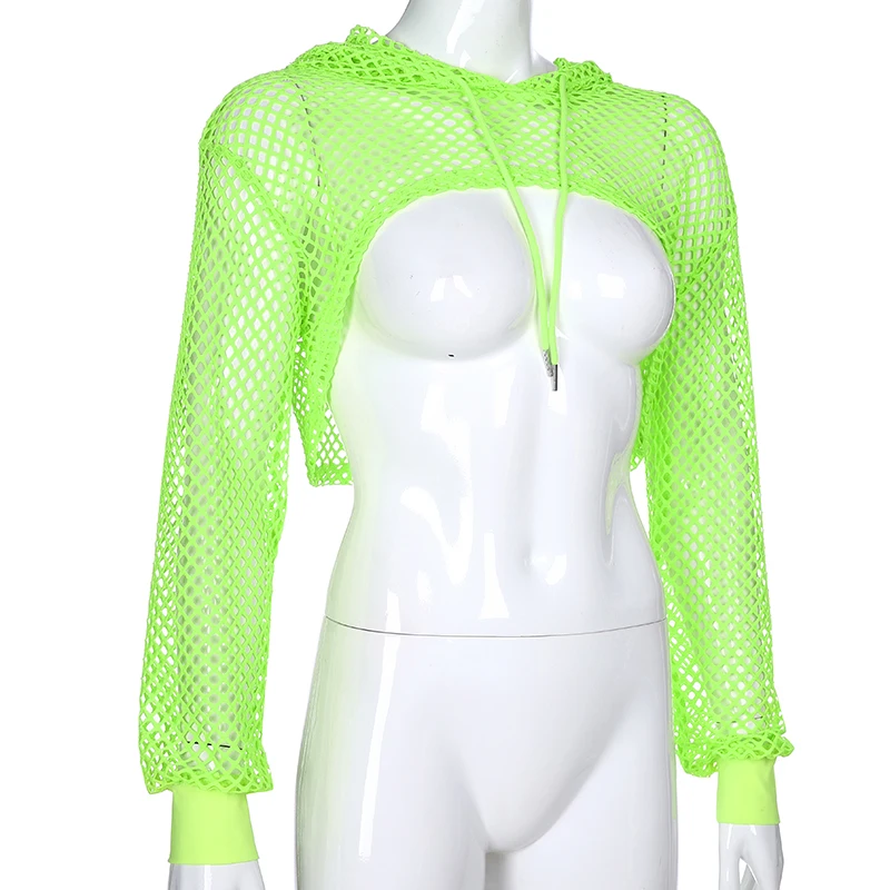 Gothic Punk Fishnet Crop Top - 16
