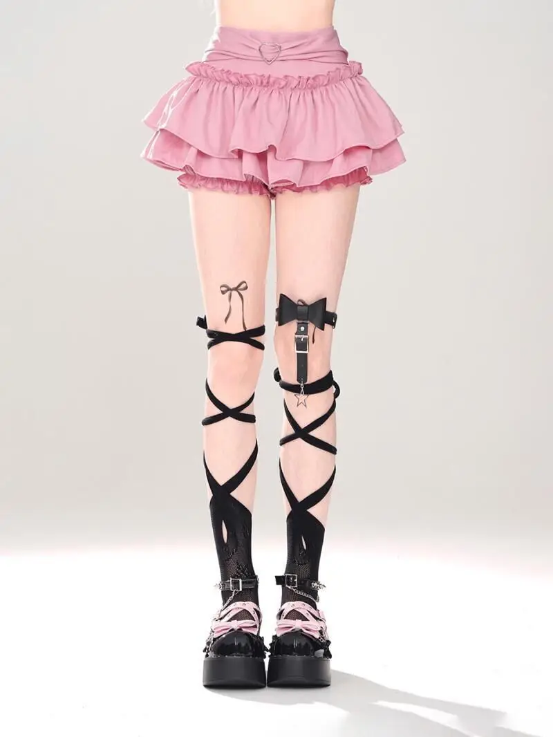 Mini jupe à volants Gothic Lolita - 6