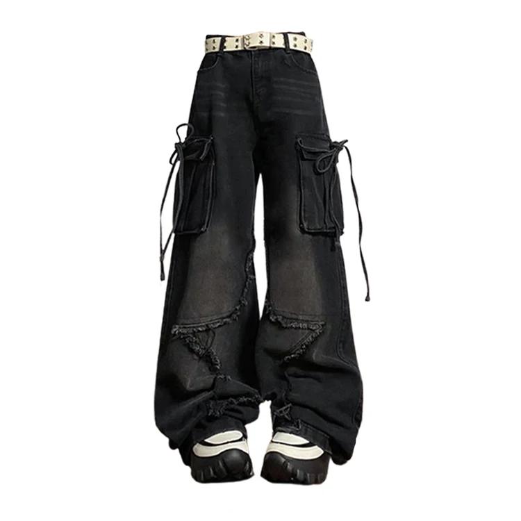 Pantalon patchwork dégradé Grunge & Punk - 2