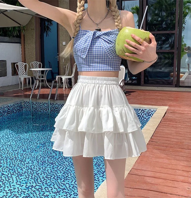 Soft Girl Tiered Ruffled Skirt - 6