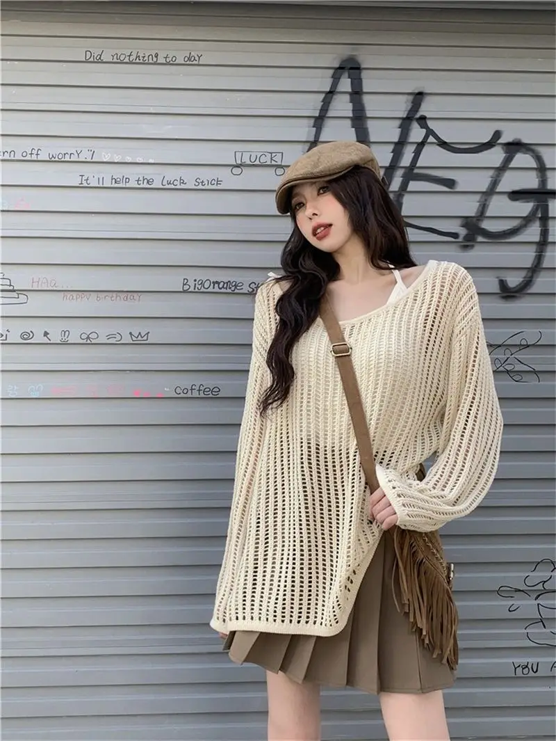 Cottagecore - Pull oversize en maille ouverte - 11