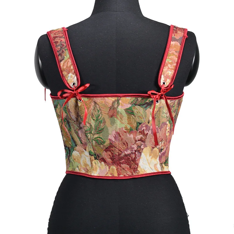 Coquette Floral Lace-Up Corset - 12