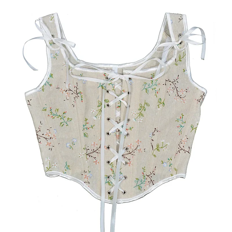 Coquette Floral Lace-Up Corset - 21
