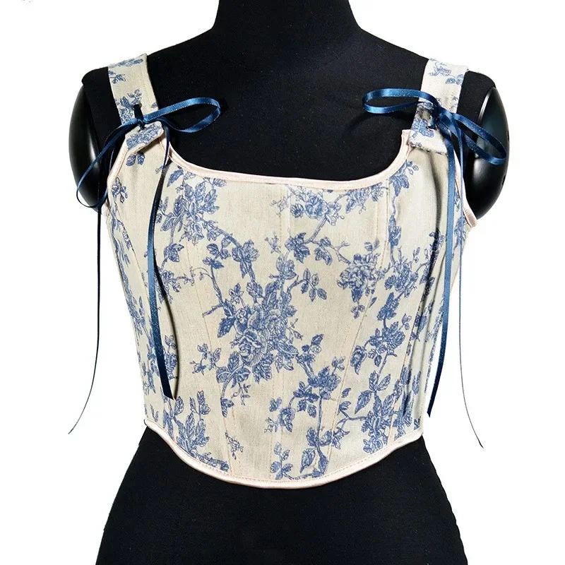 Coquette Floral Lace-Up Corset - 23