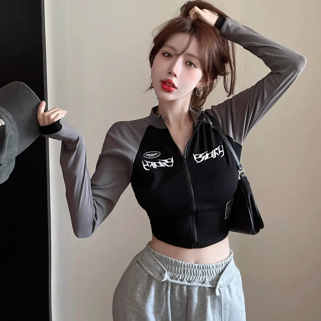 Cyberpunk Streetwear Cropped Graphic Jacket - 2 Cyberpunk Streetwear Cropped Graphic Jacket - 2
