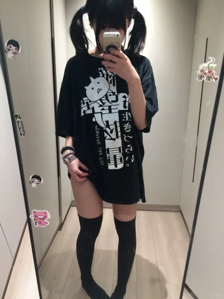 Harajuku Kawaii Oversized Graphic Tee - 4 Harajuku Kawaii Oversized Graphic Tee - 4