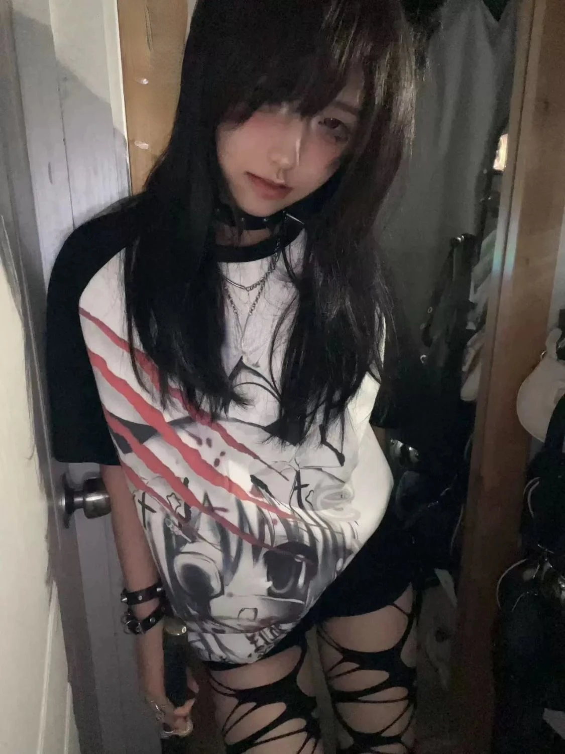 Gothic Anime Streetwear Oversized Graphic Tee - 3 Gothic Anime Streetwear Oversized Graphic Tee - 3