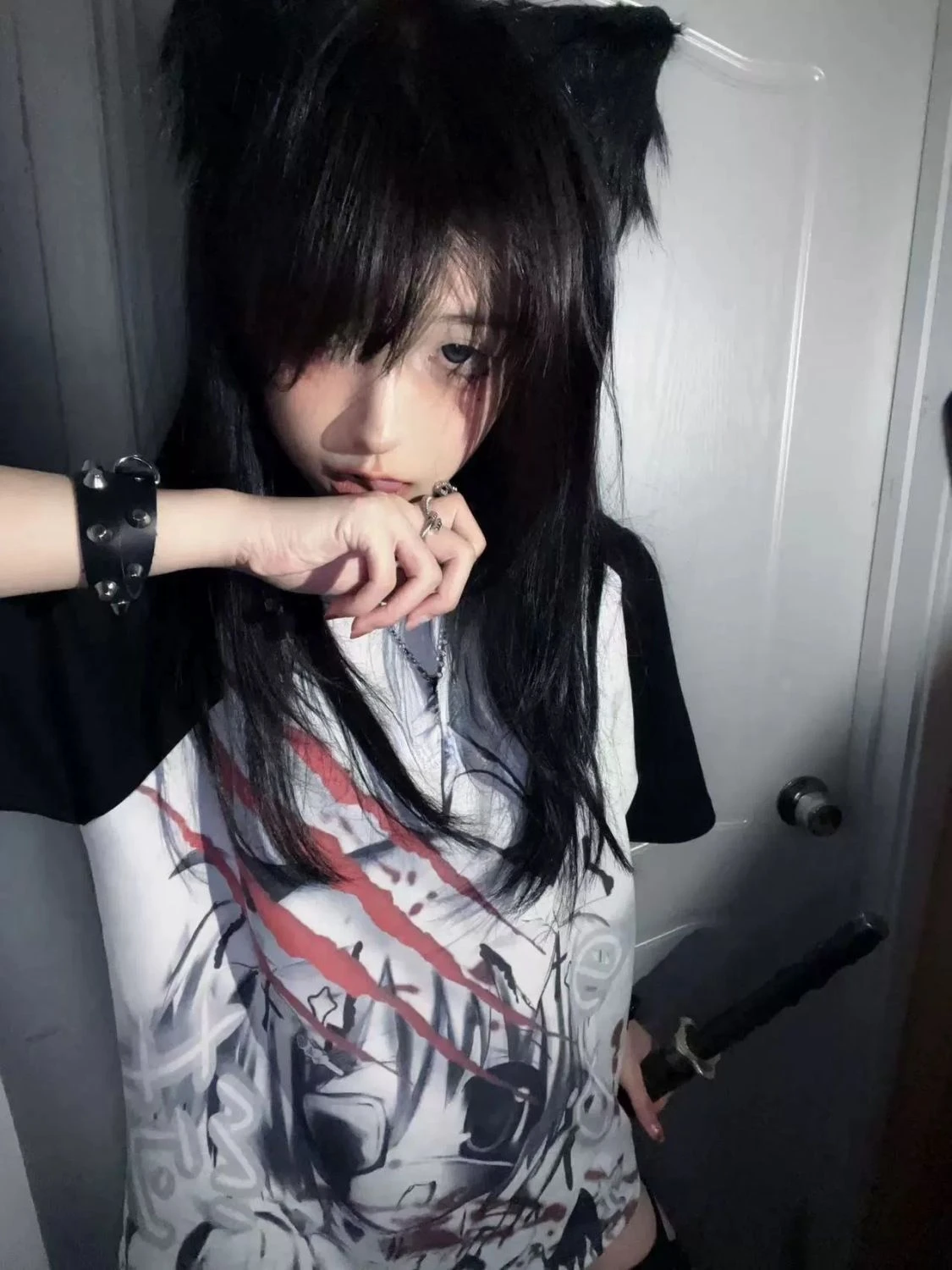 Gothic Anime Streetwear Oversized Graphic Tee - 2 Gothic Anime Streetwear Oversized Graphic Tee - 2